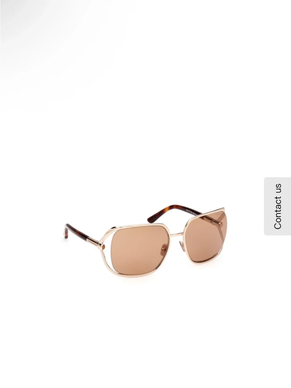 Tom Ford Women's Rose Goldie Frame Brown Lens Sunglasses - Tortoise Temples